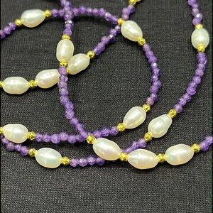 Pearls Amethyst Necklace